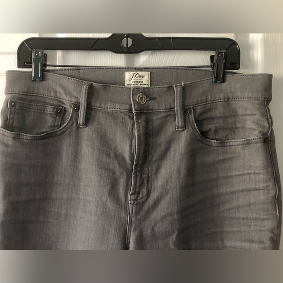 J. Crew “Lookout High Rise” Skinny Grey Jeans - Picture 4 of 11